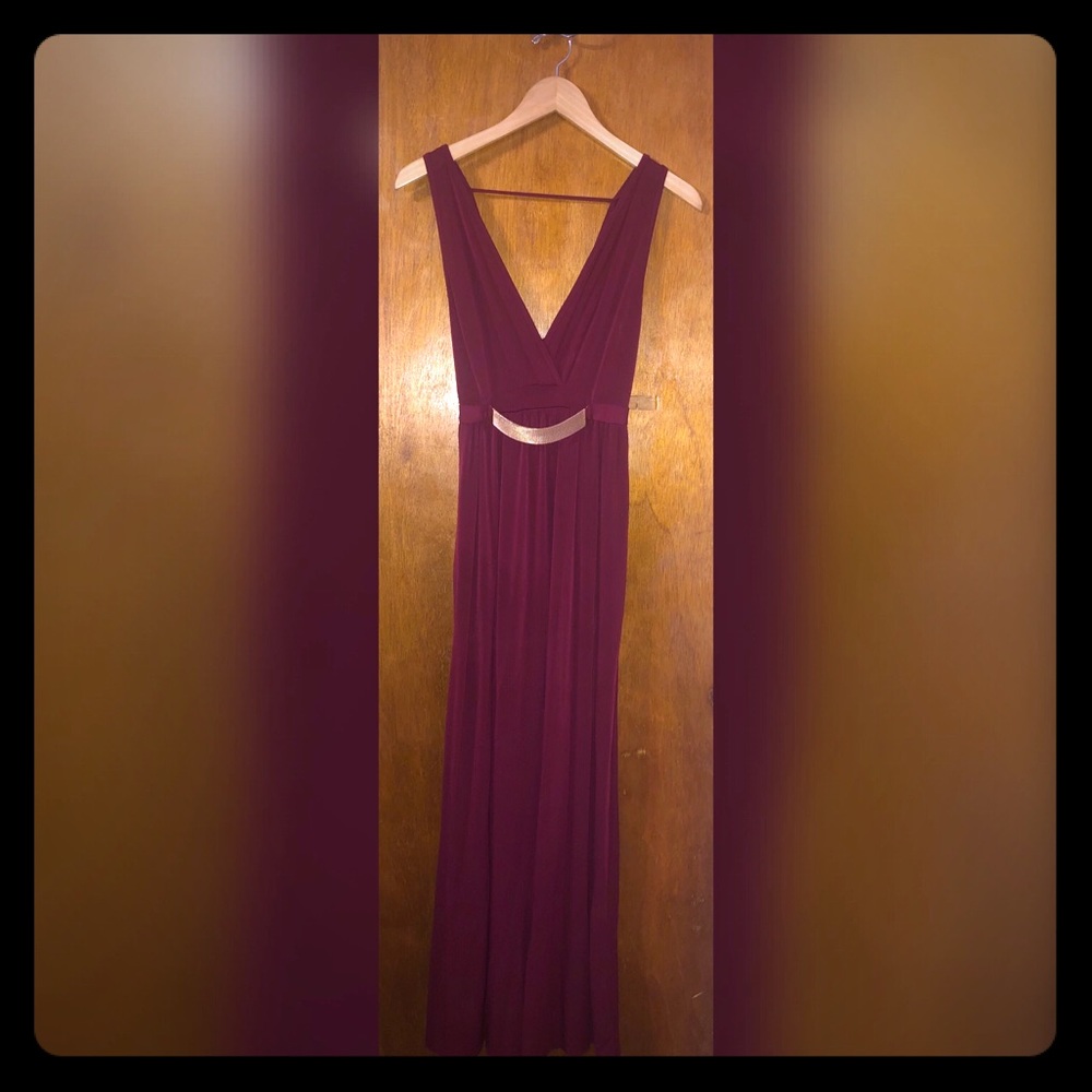 Maroon colored dress